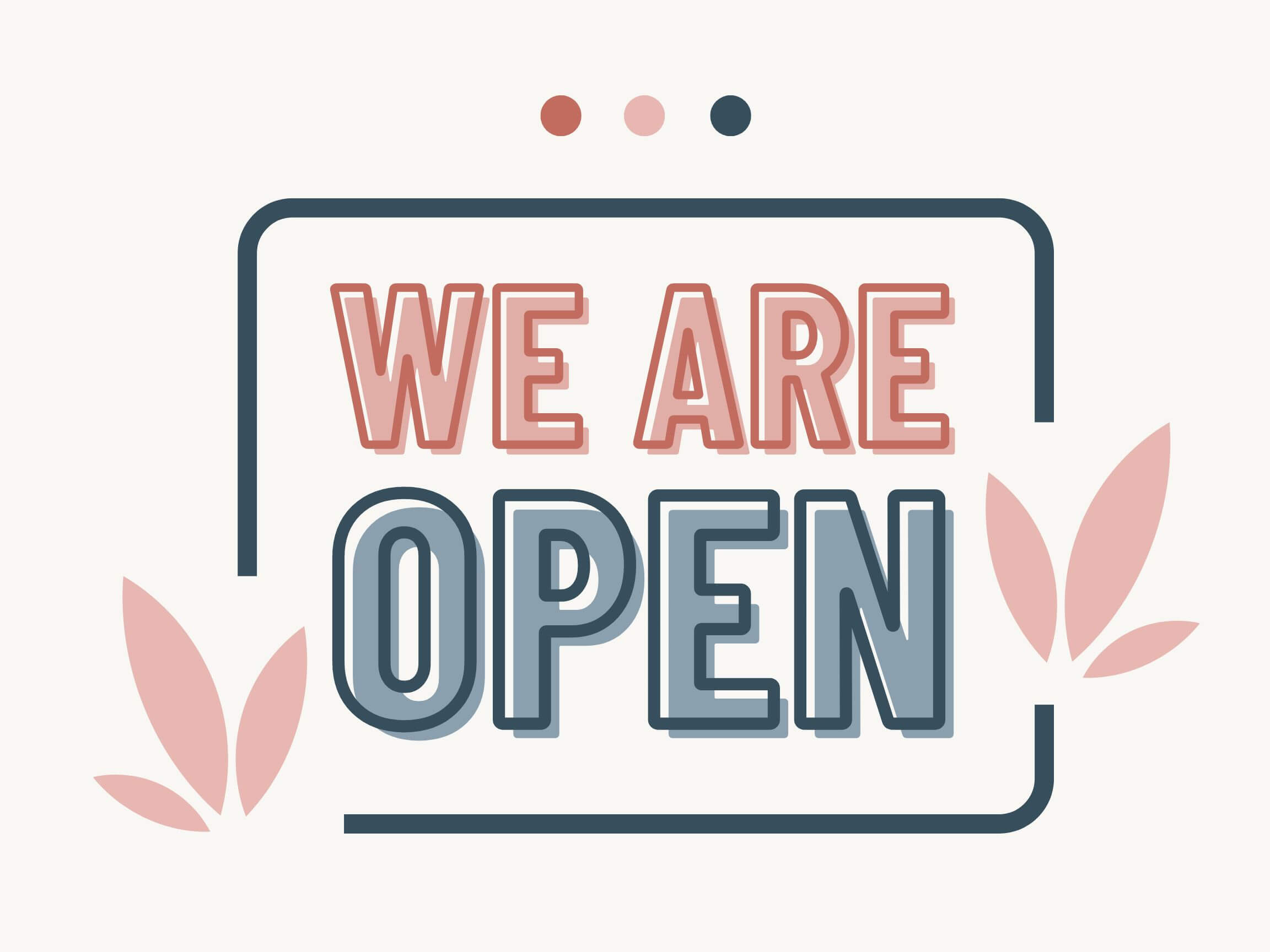 White Pink Salmon Cute Open Yard Sign